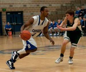 Bothell’s High’s Dominic Ballard dribbles past Redmond High’s Andrew Squiers during last Tuesday’s 4A Kingco Conference game. Bothell won
