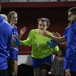 Bothell goalkeeper Emily Heffernan takes the field before the Cougars&rsquo; regular season finale against Inglemoor. Bothell beat Eastlake 3-2 in penalties on Oct. 31. JOHN WILLIAM HOWARD/Bothell-Kenmore Reporter
