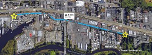 This map shows where parking will be for the Kenmore Waterfront Activities Fair and Kenmore Air Fly-In events this Saturday. - Contributed art
