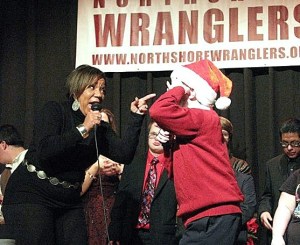 Bernadette Bascom (left) and Marcus Hodges perform a duo of “How Sweet It Is To Be Loved By You” during a concert in 2011.