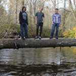 University of Washington Bothell biology majors (left to right) Jake Loew, Scott Miller and James Solberg survey Swamp Creek for any signs of Kokanee and to gather information for a restoration report. CELESTE GRACEY/Special to the Reporter
