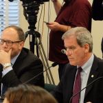 Rep. Roger Goodman (D-Kirkland) and Sen. David Frockt (D-Kenmore) listen to testimony in Olympia. Contributed photo