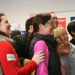 Shelley Kloba, Suzan DelBene and Patty Murray pose for a picture with volunteers at the Northshore Education Association office in Bothell on Nov. 8. CATHERINE KRUMMEY / Bothell Reporter
