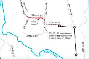 This map shows the planned closure for Dec. 17. Submitted art