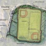 A rendering shows the City of Kenmore&rsquo;s proposed renovations to the ballfield at St. Edward State Park. City of Kenmore / Submitted art