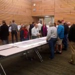 Kenmore residents attend an open house for the West Sammamish River Bridge replacement project on Jan. 26 at Kenmore City Hall. CATHERINE KRUMMEY/Kenmore Reporter