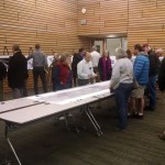 Kenmore residents attend an open house for the West Sammamish River Bridge replacement project on Jan. 26 at Kenmore City Hall. CATHERINE KRUMMEY/Kenmore Reporter
