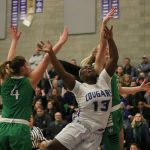 Bothell senior Keyonna Jones (13) loses the ball in the first half of Thursday&rsquo;s conference tournment title game at Lake Washington High School in Kirkland. Woodinville won the game, handing Bothell its first loss against conference competition this season. JOHN WILLIAM HOWARD/Bothell-Kenmore Reporter