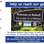 Community members are holding a fundraiser to bring back the &ldquo;Welcome to Bothell for a day or a lifetime&rdquo; sign. Submitted art