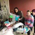 Congresswoman Suzan DelBene visits the VA with elementary students to bring patients Valentine&rsquo;s Day cards. Contributed photo