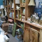 The furniture pieces on the right at Not Just Antiques are constructed in Portland and made from Indonesian wood. CATHERINE KRUMMEY / Bothell Reporter