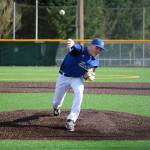 Bothell&rsquo;s Brody Ponti delivers a pitch during the Cougars&rsquo; nonleague game against Cascade Thursday at Bothell High School. The Cougars beat the Bruins 6-0 (Joe Livarchik/staff photo).