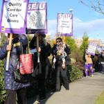 EvergreenHealth employees rally for higher wages, better healthcare