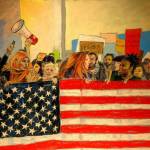 This piece by Bothell artist Jannelle Loewen will be featured in the &ldquo;Protest Art&rdquo; show at Tsuga Fine Art and Cascadia College this month. Submitted art