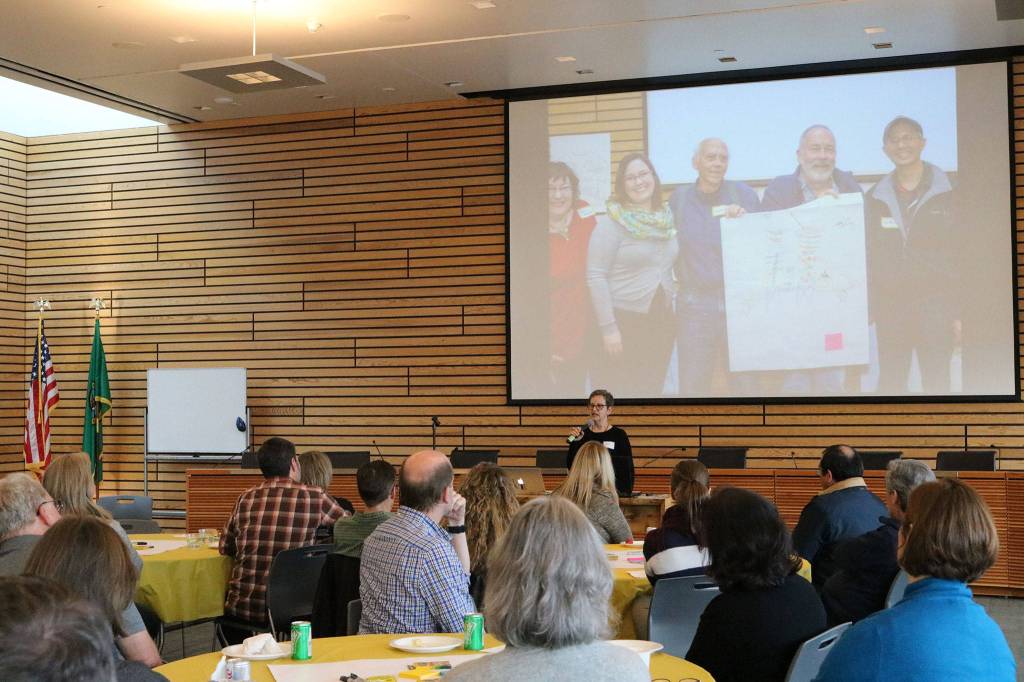 Sara Solum Hayashi talks about some of the initiatives inspired by the first &ldquo;For the Love of Kenmore&rdquo; event two years ago. CATHERINE KRUMMEY / Kenmore Reporter