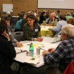Locals participate in a &ldquo;For the Love of Kenmore&rdquo; event at Kenmore City Hall. CATHERINE KRUMMEY / Kenmore Reporter