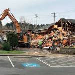 The Denny&rsquo;s in the Canyon Park area of Bothell was torn down to make way for a new Chick-fil-A franchise. (Photo courtesy of Parl Guthrie)