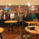 Former Sen. Rosemary McAuliffe holds a Bothell City Council campaign kickoff event in downtown with members of Indivisible Bothell. Courtesy photo