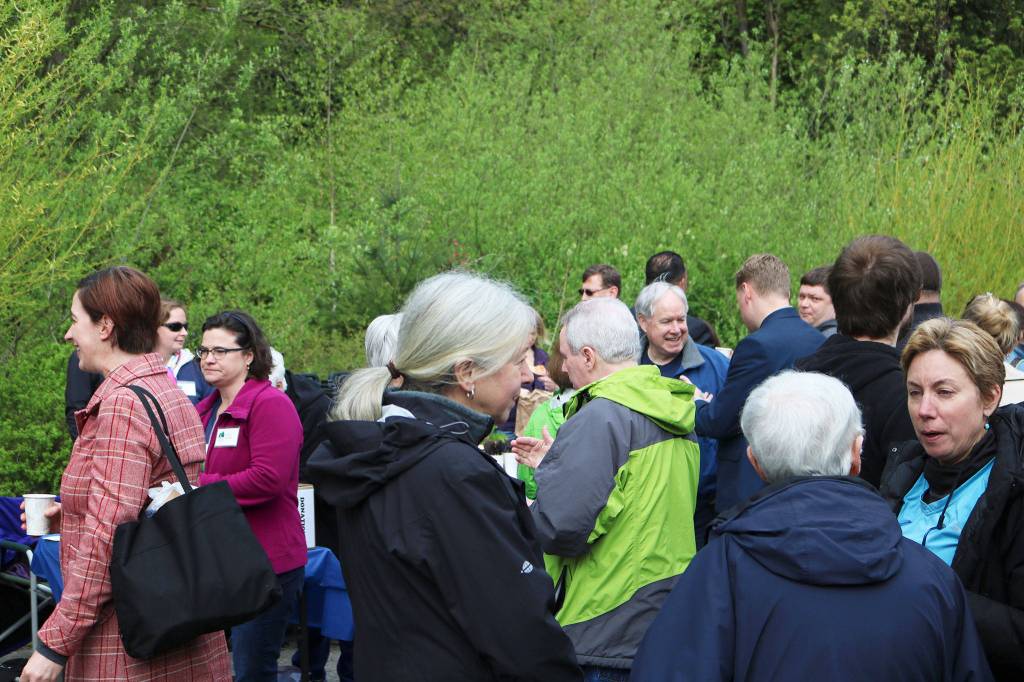 The ceremony was held at the entrance to the North Creek Forest, located on 112th Avenue NE. CATHERINE KRUMMEY / Bothell Reporter