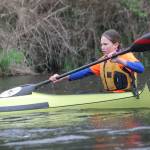 Leo Malmberg, 12, is all focus as he takes part in his afternoon sprint kayaking practice on the Sammamish River on April 17. Joe Livarchik/staff photo