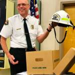 Bothell Fire Chief Bob Van Horne celebrates his last day on the job. Courtesy photo