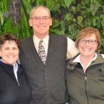 Bothell parks and recreation director John Keates (center) with Carrie Hite (left) and Arvilla Ohlde (right) of the Washington Recreation and Parks Association. Courtesy of the City of Bothell&rsquo;s Twitter