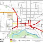 A map shows this year&rsquo;s road closures for the Fourth of July Freedom Festival in Bothell. Submitted art