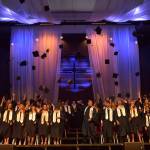 Cedar Park Christian students throw their hats in the air in celebration during the school&rsquo;s commencement ceremony. Courtesy of Cedar Park Christian School