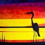 &ldquo;Heron&rsquo;s View&rdquo; by Joe Wuts will be enlarged and printed onto a 32-foot by 47-foot canvas by Lang Media Graphics and installed later this summer at the CalPortland facility. Courtesy graphic