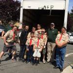 Boy Scout Troop 622 in Bothell recently collected and donated more than 7,500 pounds for the Woodinville Storehouse Food bank. Courtesy photo