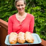 Joyce Sieben holds a fresh batch of her cardamom bread. Ian Terry, The Herald