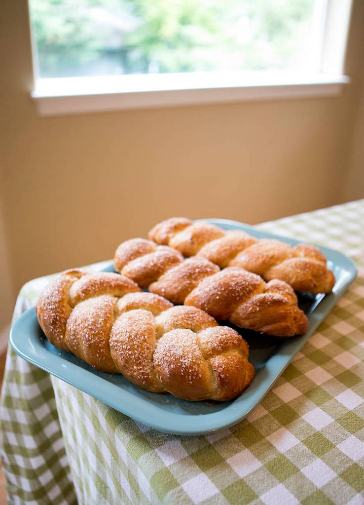 Ian Terry / The Herald Fresh cardamom bread is seen at Joyce Sieben&rsquo;s home in Bothell. Photo taken on 05182017