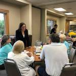Rep. Suzan DelBene listens to concerns from 1st District seniors regarding the republicans&rsquo; health care bill at the Northshore Senior Center in Bothell last Saturday.