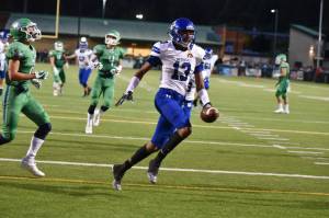 Bothell&rsquo;s Da&rsquo;Vicious Wilson scores during Friday night&rsquo;s game. Courtesy of Greg Nelson