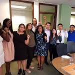 From left, Graciela Nuñez, Zawadi Chege, Cinthia Illan-Vazquez, Larissa Raza, Jorge Lara, U.S. Rep. Pramila Jayapal, Paúl Quiñónez, Daniela Murguia, Guillermo Mogollan and Luis Garcia at a Dreamer Dinner in Seattle last week. Courtesy of Daniela Murguia