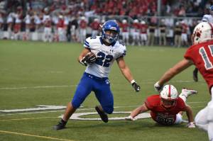 Bothell&rsquo;s Christian Galvan rumbles upfield during Friday night&rsquo;s game. Courtesy of Greg Nelson