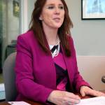 Washington Secretary of State Kim Wyman speaks with Sound Publishing staff during an interview on Friday at a Reporter Newspapers office. Carrie Rodriguez, Reporter Newspapers