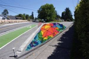 This is the fifth design up for consideration for Kenmore&rsquo;s intersection art work. There are six designs to choose from. Vote for your favorite by Oct. 11. Courtesy of the City of Kenmore