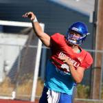 Bothells Jacob Sirmon fires away during practice in August. Reporter file photo
