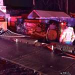 There was significant property damage in a crash at Country Village. Courtesy of Bothell Police Department