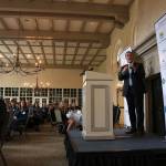 Kenmore city manager, Rob Karlinsey gives the State of Kenmore address to city staff and local business owners at the Inglewood Golf Club. Kailan Manandic, Bothell/Kenmore Reporter