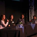 (Left to right) Audrey Tacey, Megan Rogers, Leon Johnson, Esh Sathiyamoorthy and Alex Zhou represent Northshore School District high schoolers at the State of the Schools address. Kailan Manandic, Bothell/Kenmore Reporter