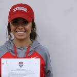 Kylie Russell signs a letter of intent to play for the University of New Mexicos womens soccer team next fall. Kailan Manandic, Bothell/Kenmore Reporter