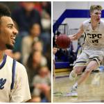 Left: Bothells Cameron Tyson is the 4A KingCo most valuable player. Andy Nystrom, Reporter. Right: Cedar Park Christian senior George Reidy, left, is the 1A state player of the year. Courtesy of Bernie Derke
