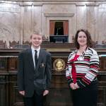 Rep. Kloba with page, Thomas Monahan on Feb. 28. Courtesy Photo