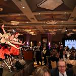 Can-Can dancers from Sister Kate Dance Company helped bring the nights Parisian theme to life. Photo courtesy of HRV Media