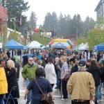 Bothell citizens explore the redesigned street. Evan Pappas/Staff Photo