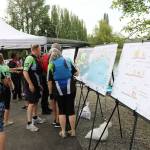 Boating enthusiasts learn more about the new facilities at Rhododendron Park. Photo courtesy of Becky Range/city of Kenmore
