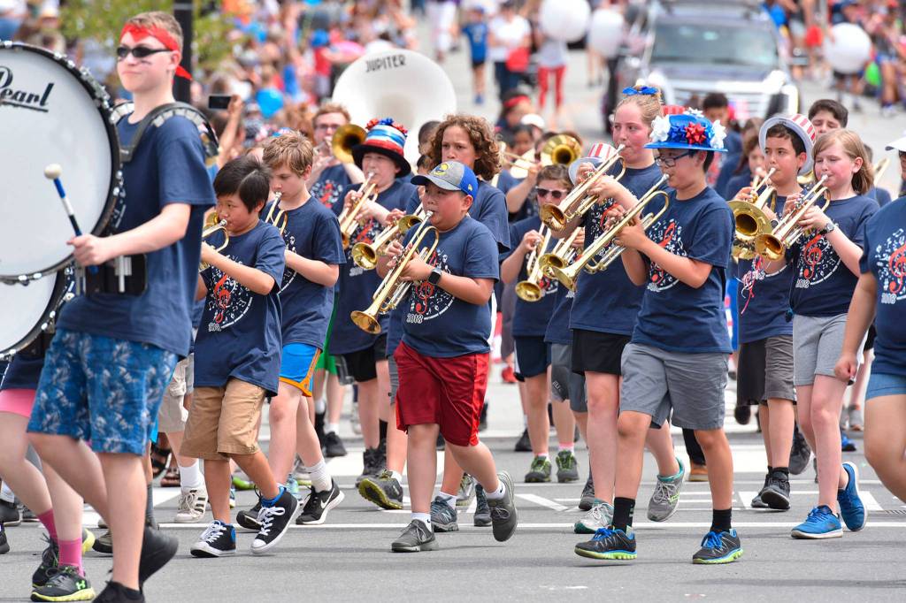 Student from Northshore Summer Music School play on July 4 in Bothell. Photo courtesy of Greg Nelson