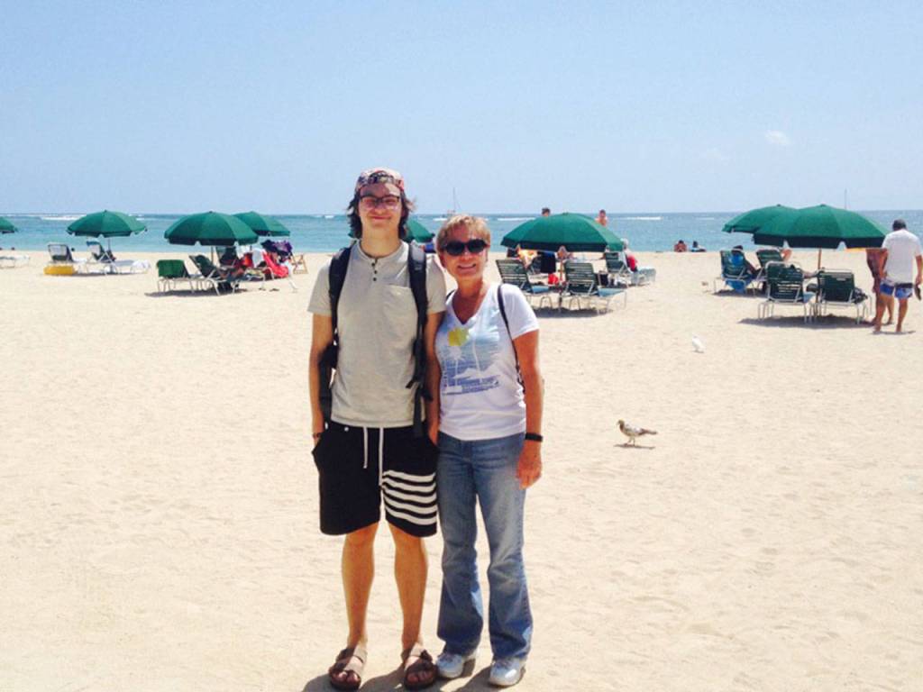 Parker Lang and his mother, Vicki Moore. Photo courtesy of Vicki Moore